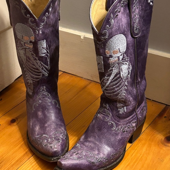 Old Gringo Purple Selfie Embroidered Cowboy Boots - Picture 3 of 6